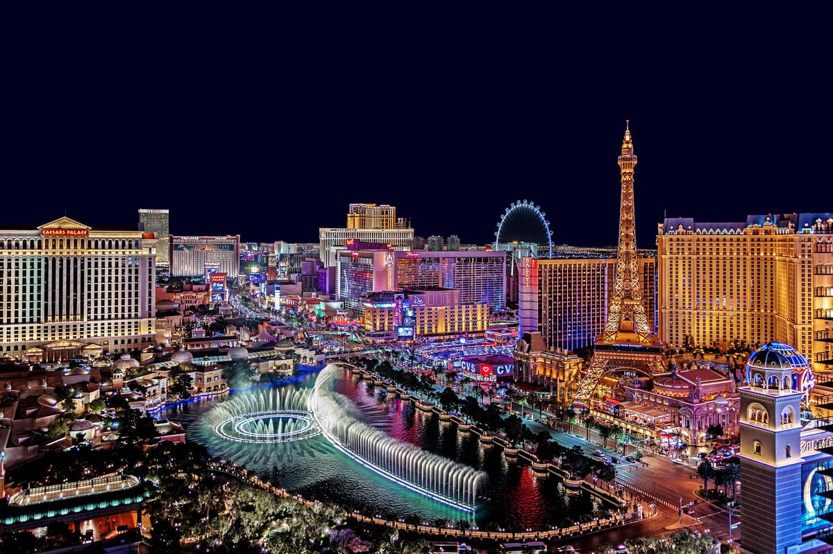 Las Vegas Strip bei Nacht Panorama