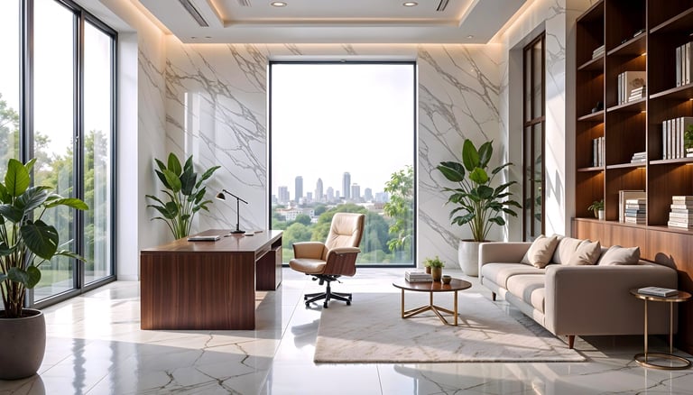Ultra-modern luxurious office room for peaceful productivity
